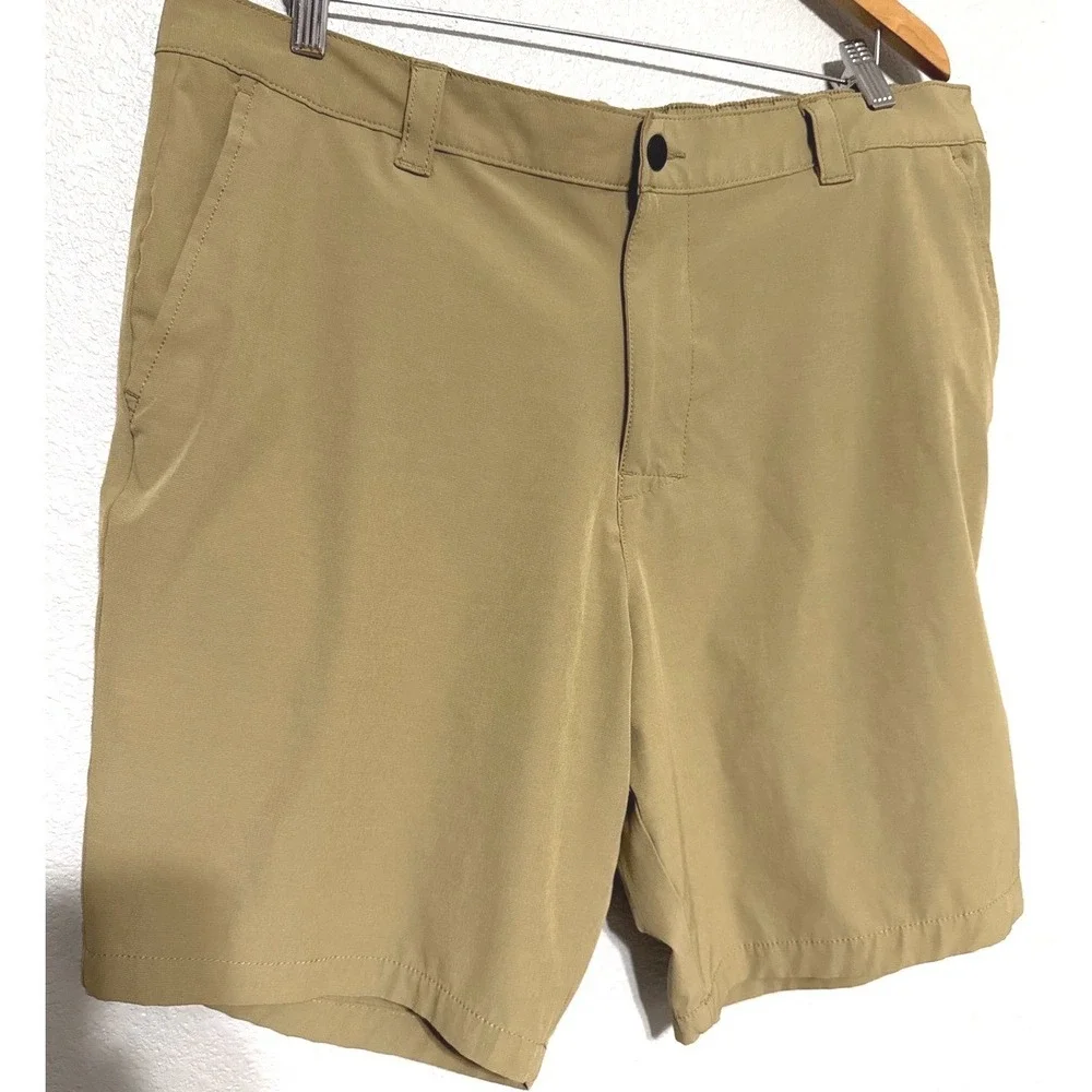Banana‎ Republic Mens 40 Core Temp Ripstop Shorts Khaki Tan Stretch Vaca Resort